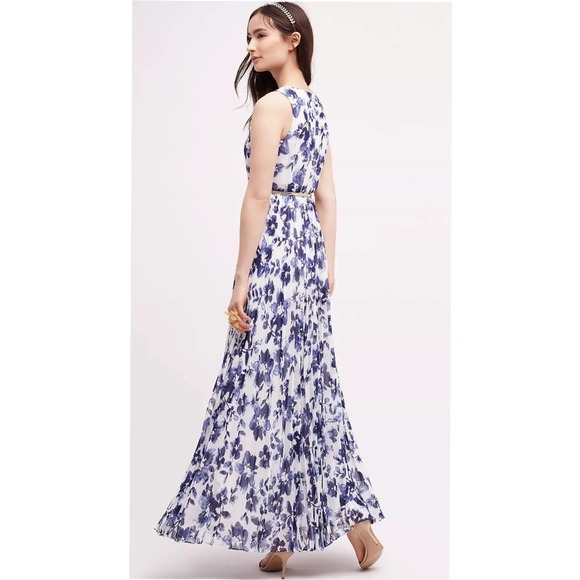 Eliza J Chatoyer  Floral Pleated Sleeves  Belted  Size 8P - Picture 8 of 8